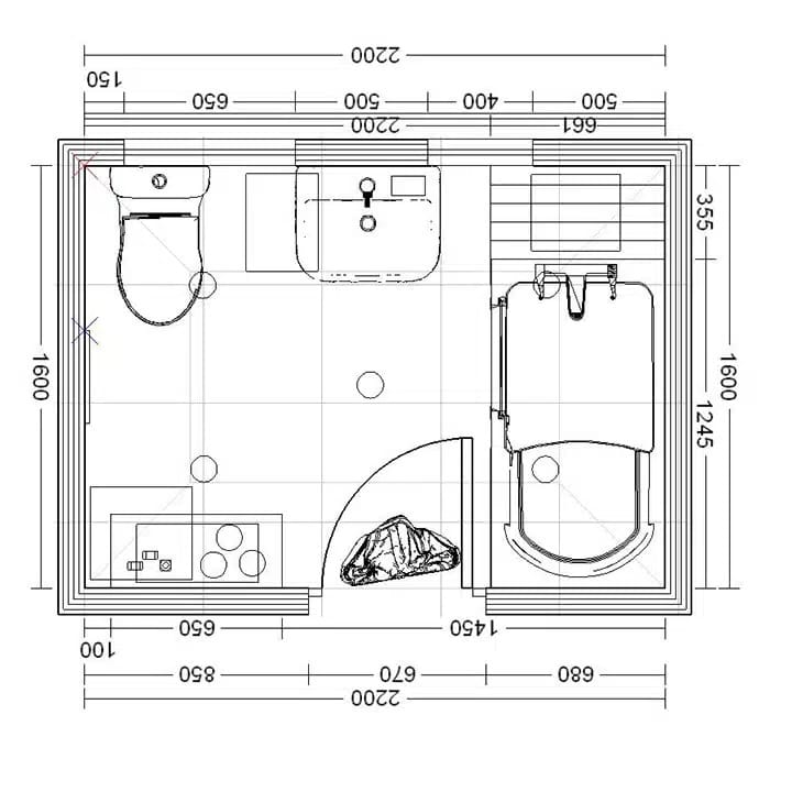 Bathroom floorplan