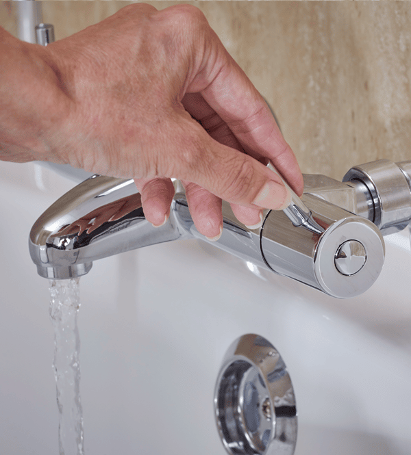 Close up of Lever taps