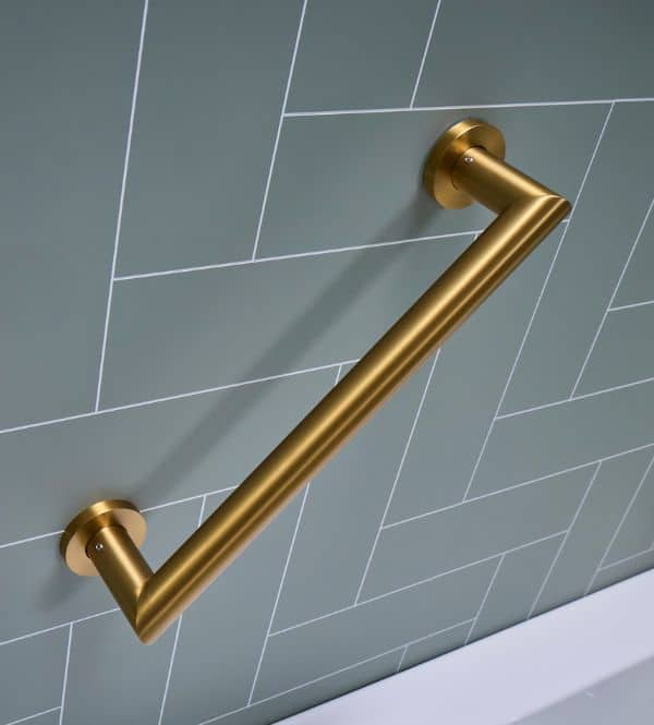 brushed brass grab rail