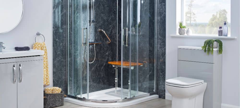 michigan corner shower